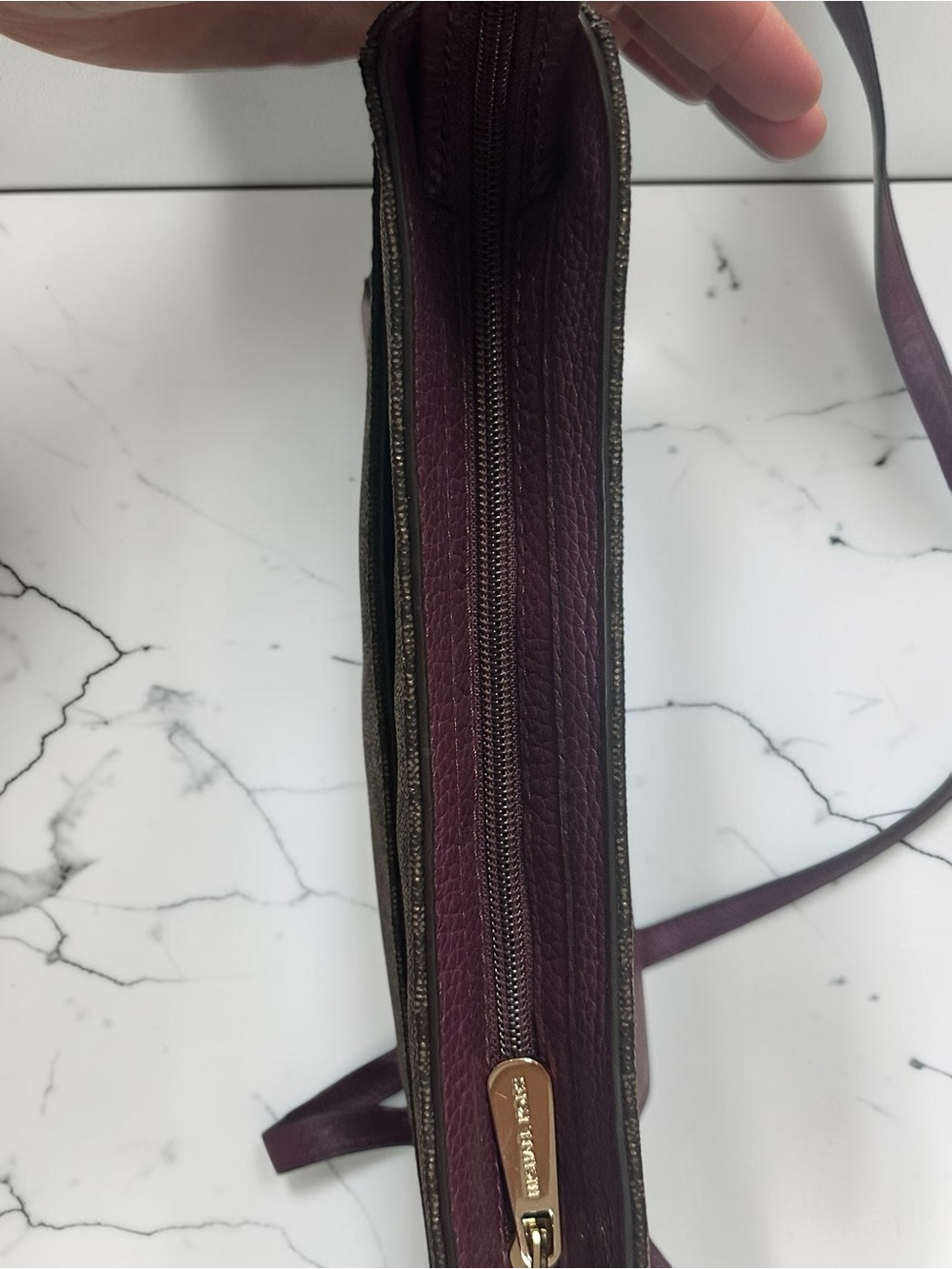 Michael Kors Brown and Plum Signature Crossbody - Picture 9 of 12